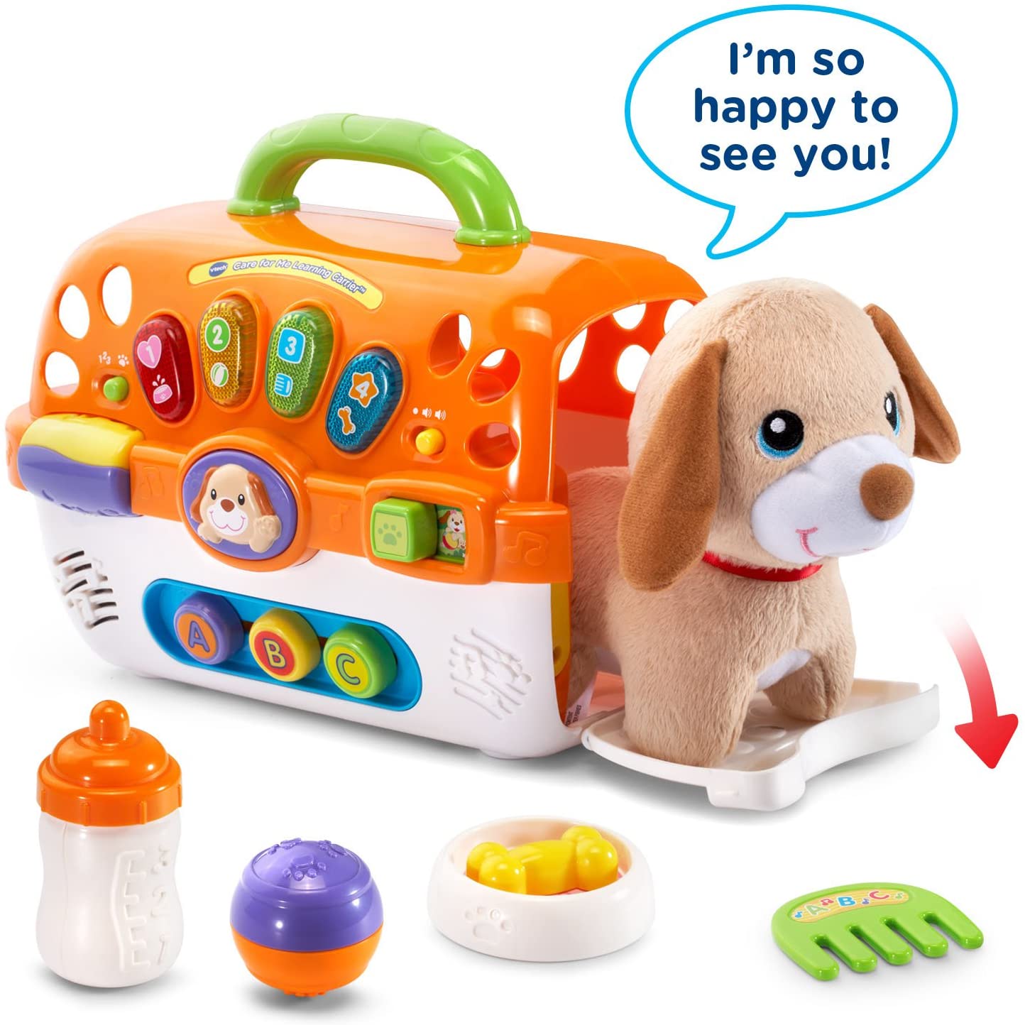 Vtech Care For Me Learning Puppy Carrier (Orange/Pink) Best